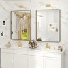 Apmir Rectangular Aluminum Alloy Framed and Tempered Glass Wall Bathroom Vanity Mirror in Matte Black/ Gold/ Silver/ Brown - 2 of 4