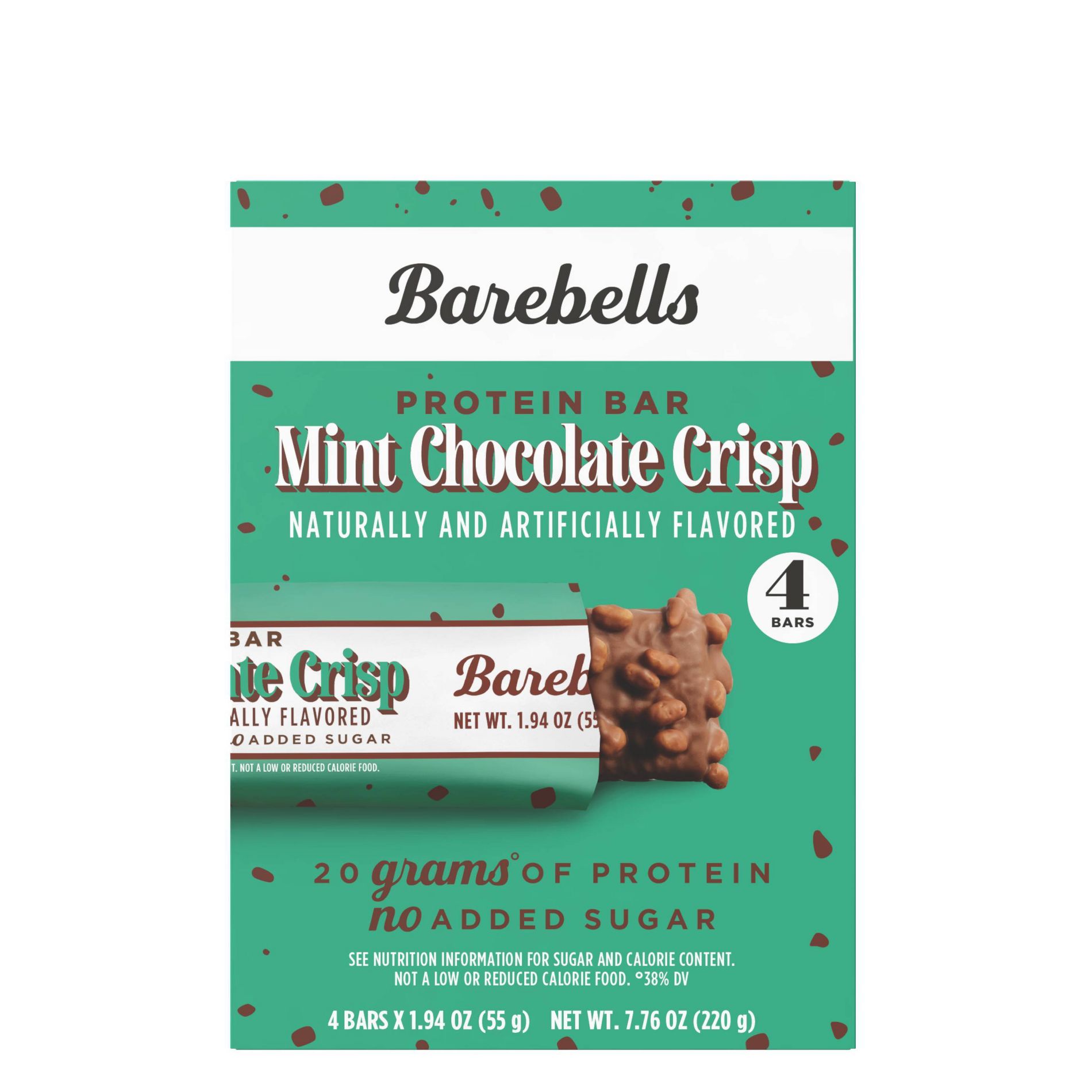 Barebells Minty Chocolate Crisp Nutrition Protein Bars - 20g Protein - 7.76oz/4pk