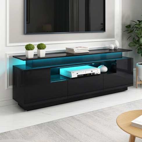 Modern And Stylish Functional Tv Stand With Color Changing Led