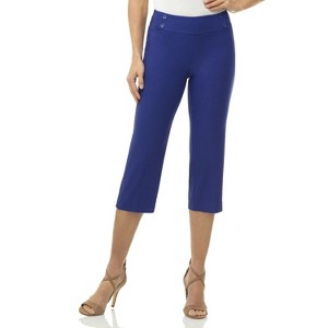 Rekucci Women's Ease into Comfort Capri with Button Detail - 1 of 4