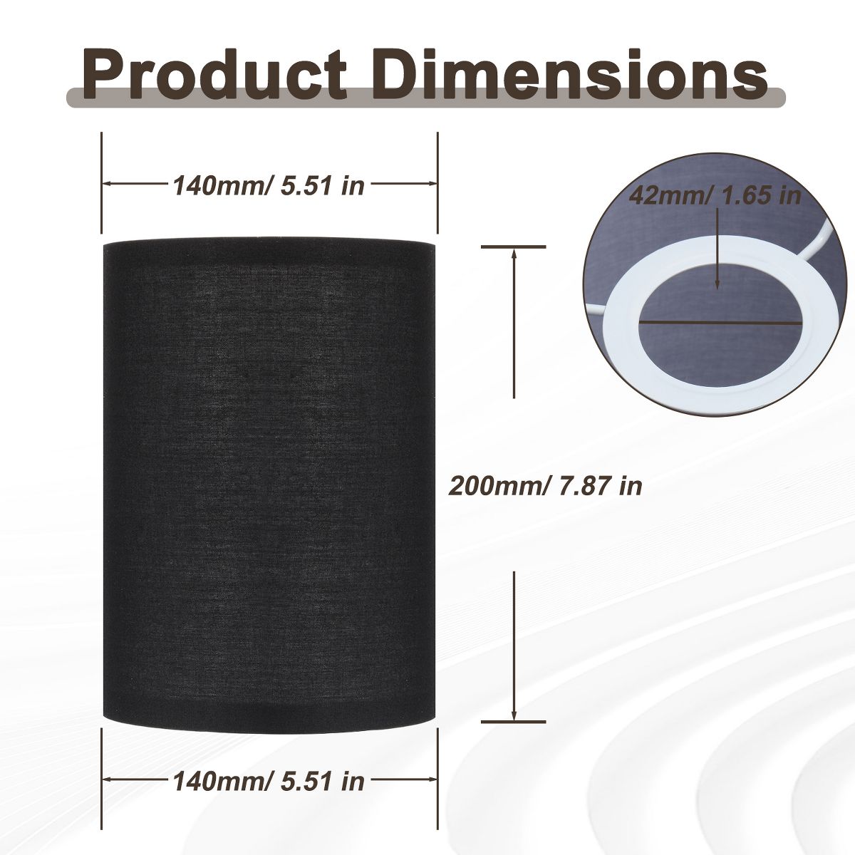 Unique Bargains Natural Linen Drum Design Spider Fitter Premium Fabric Lampshade 5.5 x 7.9 Inch 1 Pc - thumbnail 9