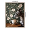 Amanti Art The Coffee Loving Whippet by Mowzu  Framed Canvas Wall Art - 3 of 4