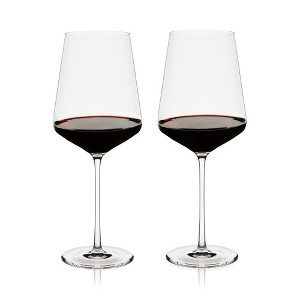 Viski Liminal Universal Crystal Wine Glass, Ultrathin Lightweight Clear Drinking Glasses, Elegant Stemmed Glassware,  23 oz, Set of 2 - 1 of 4