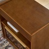 Kumasinova Wood Nightstand with Charging Station,Mid-Century Night Stand with Drawers&Open Shelf,Bedside Table with USB Ports,Bedroom Furniture - 4 of 4