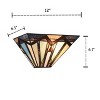 Chloe Lighting Manton Mission 1 Light Textured Black Wall Sconce 12"Wide - 3 of 4