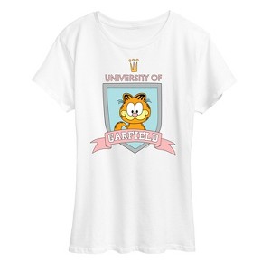 Women's - Garfield - University Badge Short Sleeve Graphic T-Shirt - 1 of 4