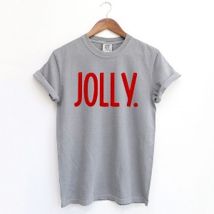 Simply Sage Market Women's Jolly Bold Puff Print Short Sleeve Garment Dyed Tee - 1 of 4