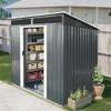 NicBex Outdoor Metal Storage Shed with Lockable Sliding Doors and Transparent Plate for Backyard Garden,Patio - 2 of 4