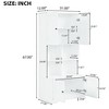LOVSON White Freestanding Bathroom Storage Cabinet - Tall 4-Door Organizer with Adjustable ,Open Shelves for Bathroom Essentials - 3 of 4