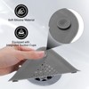 Unique Bargains Shower Drain Hair Catcher Square Drain Cover with Anti-slip Point Silicone Hair Stopper - 3 of 4