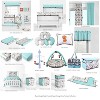Bacati - Jungle Safari Aqua Orange Gray 3 pc Crib Bedding Set - 3 of 4