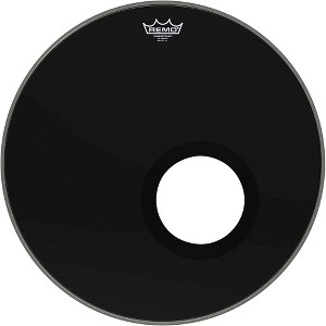Remo Powerstroke 3 Ebony Resonant Bass Drum Head With 5" Port Hole - 1 of 2