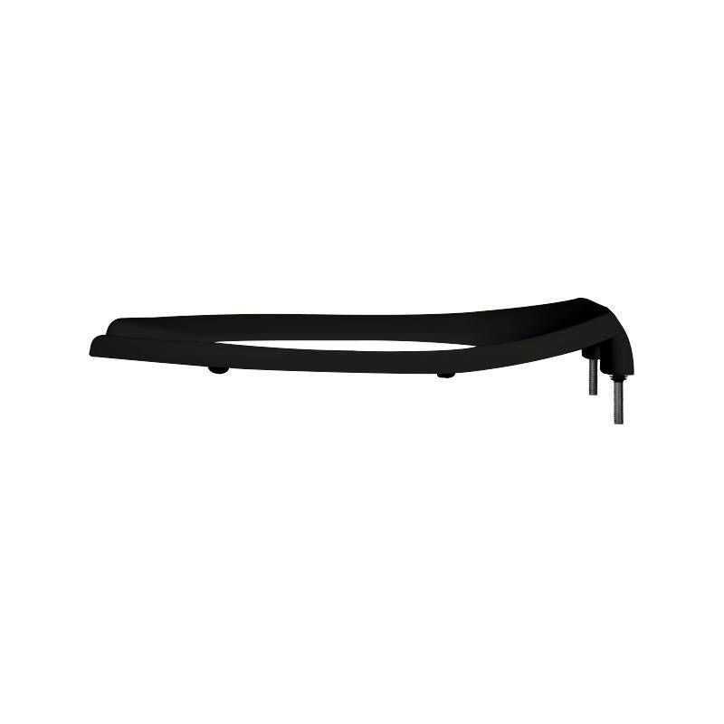 Never Loosens Elongated Open Front Commercial Plastic Toilet Seat Black - Mayfair by Bemis, 3 of 5