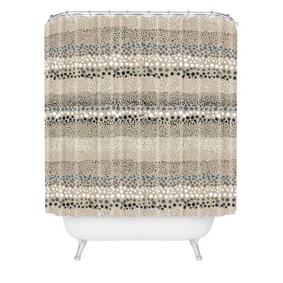 Ninola Design Little Textured Dots Shower Curtain Sand - Deny Designs