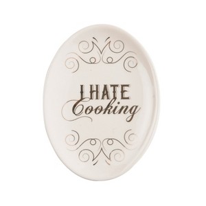 Totalee Gift I Hate Cooking Cer Spoon Rest Ceramic White - 1 of 2