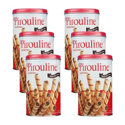 Pirouline Dark Chocolate Creme Filled Wafers - Case of 6/14.1 oz
