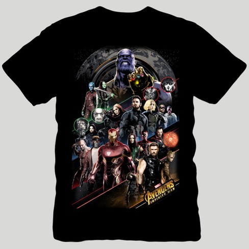 target t mens shirt avengers T Short Poster Marvel Shirt Sleeve Men's Black   Avengers