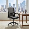 Low Back Office Chair 39.2–43.1"H Black – Mesh Fabric & Nylon Frame, Adjustable Swivel Office Chair by Zuo Modern - 2 of 4