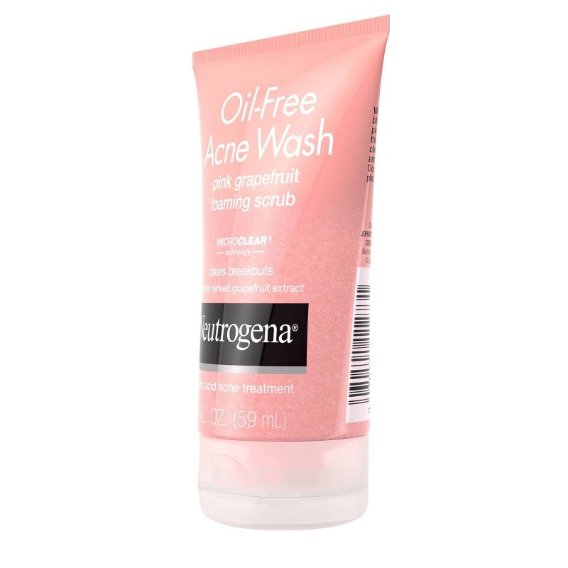Neutrogena Oil Free Pink Grapefruit Acne Face Wash with Vitamin C - 2 fl oz, 5 of 9