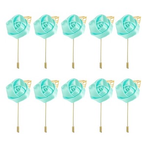 Unique Bargains Ceremony Anniversary Rose Wedding Groom Boutonnieres Pins 2"x3.5" 10 Pcs - 1 of 3
