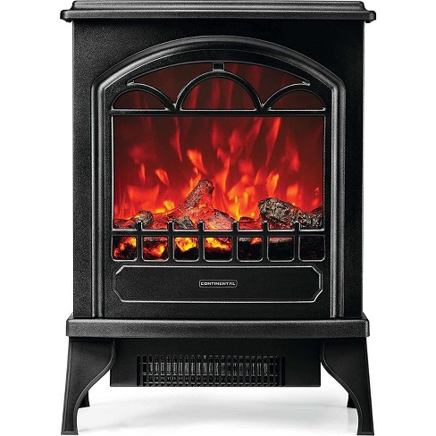 Napoleon Continental 22 Small Black Portable Electric Fireplace Stove With  Natural Looking Flames u0026 Realistic Glowing Logs - Cefs22h : Target