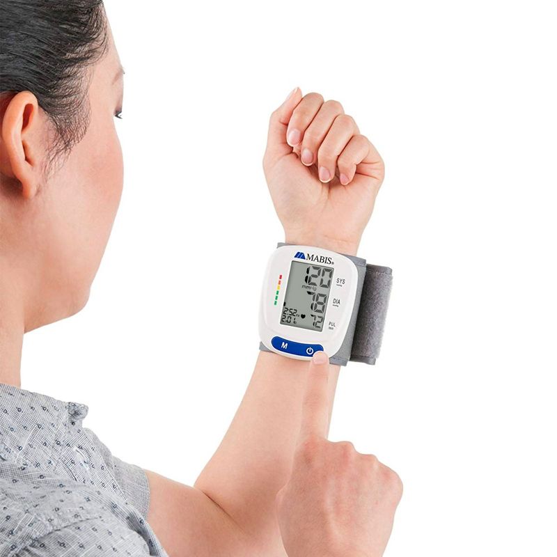 MABIS Adult Cuff Wrist Digital Blood Pressure Monitor White Device 1 Each, 5 of 6