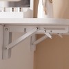 KWPZQEB Vanity Desk with Lighted Mirror & Power Outlet, Makeup Vanity Desk with 2 Drawers, Large Storage Cabinet & Storage Stool for Bedroom, White - 4 of 4