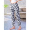 Womens Plaid Pajama Bottoms Elastic Waist with Pockets Long Sleepwear Lounge Pants - 2 of 4