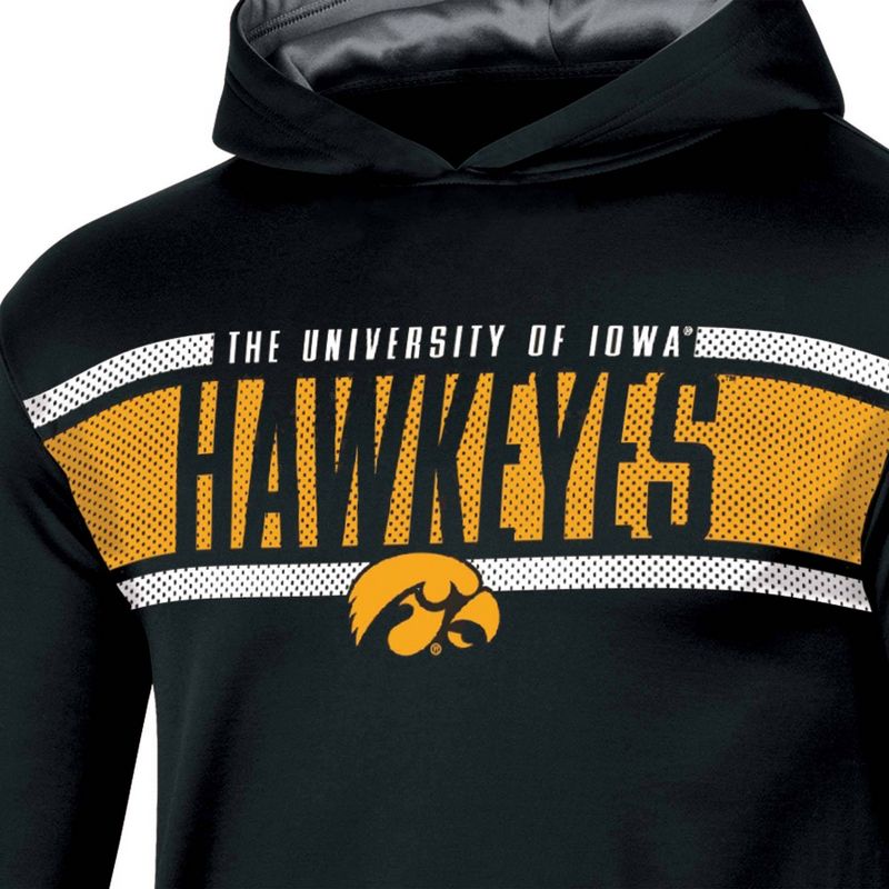 NCAA Iowa Hawkeyes Boys&#39; Poly Hooded Sweatshirt, 3 of 4