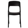 Fabulaxe Modern Plastic Outdoor Dining Chair with Open Curved Back - 2 of 4