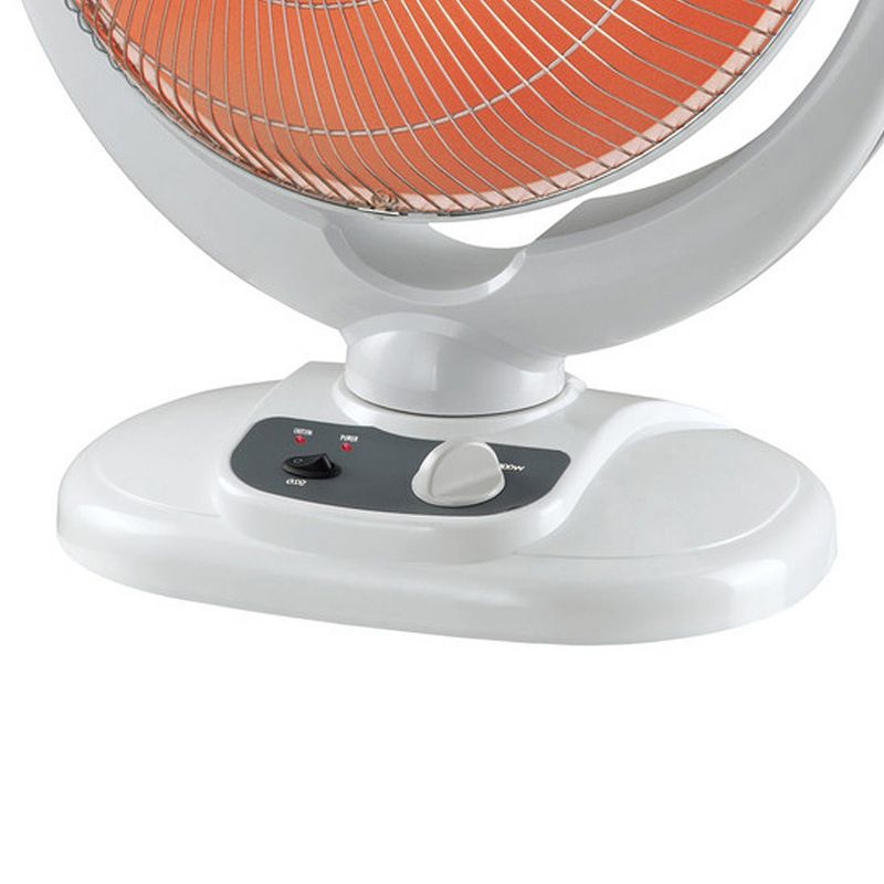 Optimus Radiant Parabolic Dish Electric Space Heater in White, 4 of 5