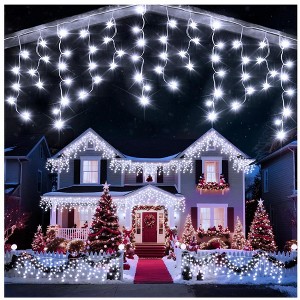 Itopfox 42 ft 400 LED Outdoor Christmas String Lights 8 Modes Timer IP44 Waterproof Plug in for Holiday Wedding Patio House Decor 1 Pack - 1 of 4