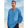 KingSize Men's Big & Tall Gauze Mandarin Collar Shirt - image 3 of 4