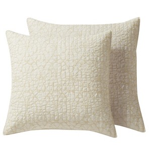 Beckett Cream Euro Sham Set of 2 - Levtex Home - 1 of 3