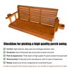 Fortune Candy Wooden Porch Swing 2-Seater/3-Seater for Outdoor Patio Garden Yard (5 ft.) - 4 of 4
