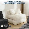 Beige Folding Sofa Bed 2-Pack - Convertible sleeper chairs with pillows & back support. Machine washable for living room & bedroom. - 3 of 4