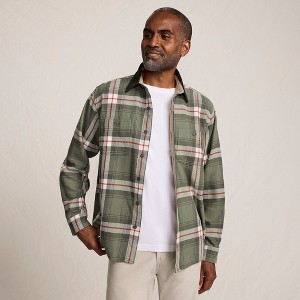 Lands' End Men's Authentic Flannel Shirt with Corduroy Collar - 1 of 4