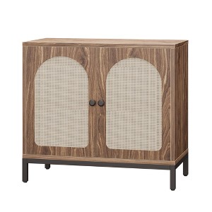 COZONY Rattan Sideboard Buffet Cabinet with Adjustable Shelf, Kitchen Storage Cabinet for Living Room Hallway Entryway - 1 of 4