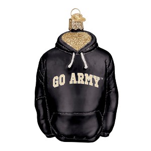 Old World Christmas Blown Glass Ornament for Christmas Tree, Go Army Hoodie, Black - 1 of 1