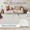 Ultra-Thin Soft Modern Contemporary Washable Area Rug Indoor Floor Carpet for Bedroom Living Room or Dining Room - 4 of 4