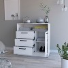 Okak 4-Drawer Dresser TV Stand with Open Shelf, Media Storage, Modern Bedroom Living Room Furniture Ample Storage - 4 of 4