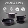 Alva Cookware Neat 5 in 1 Ceramic Nonstick Cookware Set All in One Space Saving Non Toxic Cookware - image 4 of 4