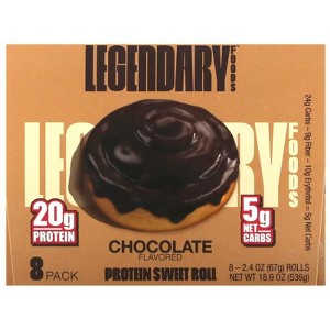 Legendary Foods, Protein Sweet Roll, Chocolate, 8 Pack, 2.4 oz (67 g) Each - 1 of 3