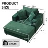 CIPACHO Deep Gray Chaise Lounge (Ottoman + Pillows) Upholstered Sofa Bed Armchair (Living Room/Bedroom) - 2 of 4