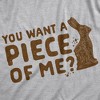 Mens You Want A Piece Of Me T Shirt Funny Chocolate Holiday Bunny Tee - Crazy Dog Men's T Shirt - 2 of 4