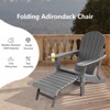 Tangkula 2PCS Adirondack Chair W/Ergonomic Design&Ottoman Outdoor Armchair HDPE chair for Yard&Patio Black/Coffee/Grey/Turquoise/White - 3 of 4