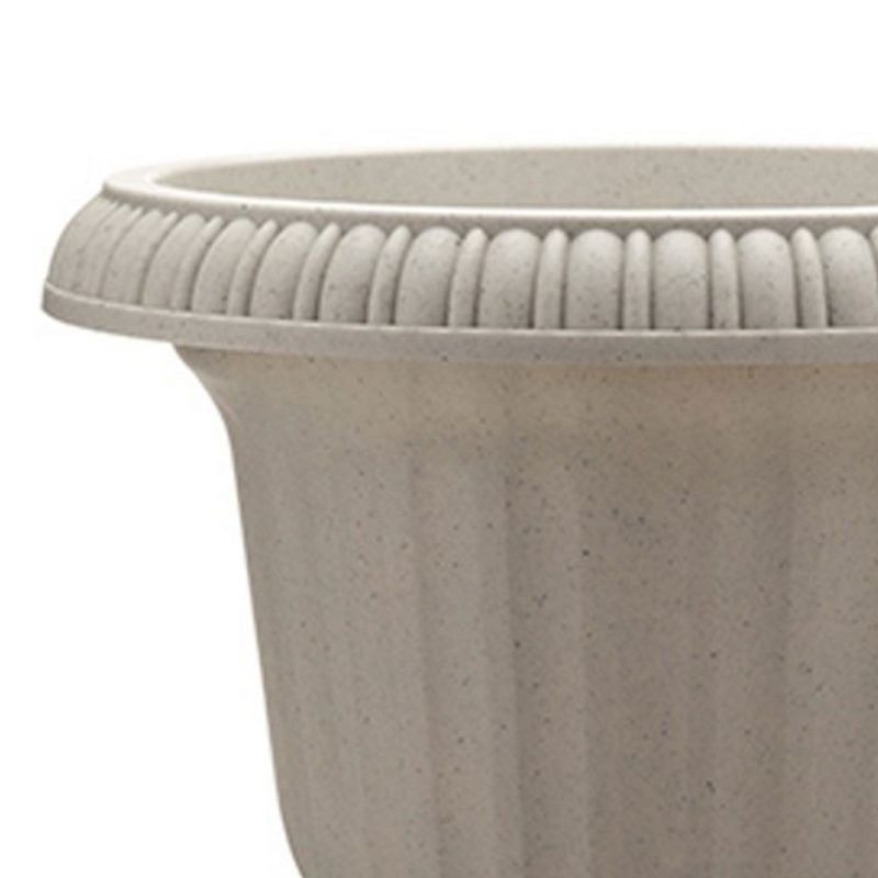 Southern Patio Large 14 Inch Outdoor Home Lightweight Resin Utopian Urn Flower Planter Pot for Entryways and Backyard Patios, Stone, 2 of 6