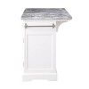 Zermatt Kitchen Island White - Steve Silver Co.: Marble Top, Towel Bars, Spice Storage, Stemware Rack - 2 of 4
