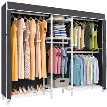 VIPEK L50 Protable Closet Rack Large Corner Freestanding Wardrobe Closet,  Max Load 1300LBS, Black