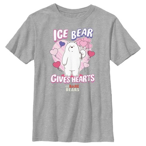 Boy's We Bare Bears Valentine's Day Ice Bear Gives Hearts T-Shirt - image 1 of 4